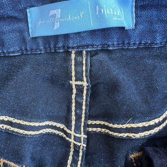 Jeans 7 FOR ALL MANKIND b (air) denim, size 28, zipper ankles - Picture 2 of 7